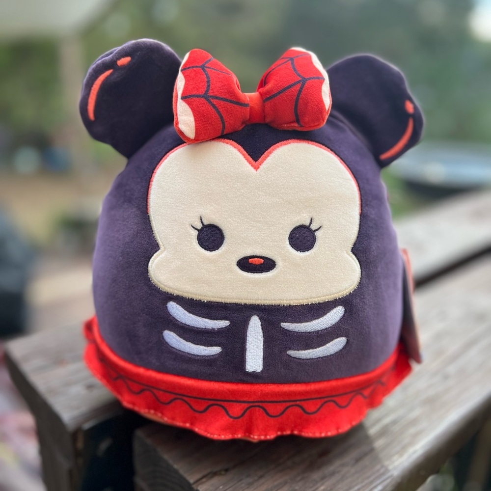 Minnie Mouse Squishmallows Skeleton Plush Toy Halloween. Disney